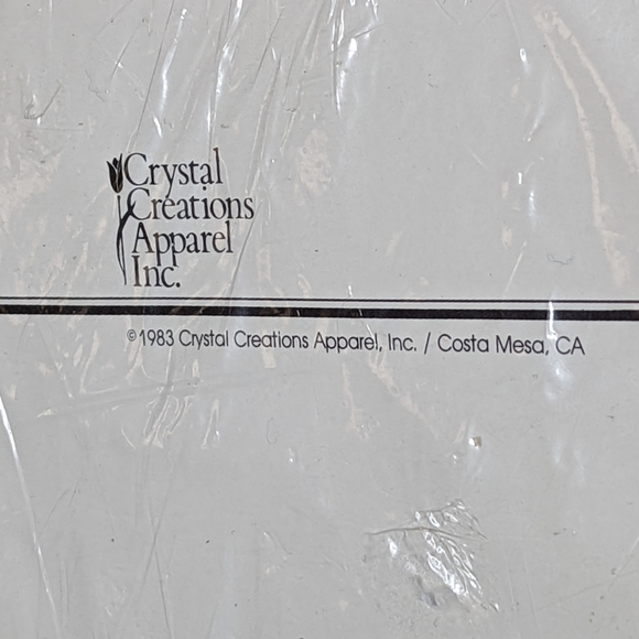 Vintage Viola Pantyhose Sz B Blue Palm Trees Yellow On White Opaque 1983 NOS - Picture 8 of 9